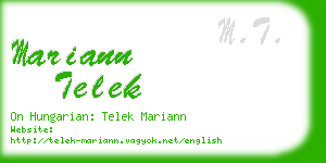 mariann telek business card